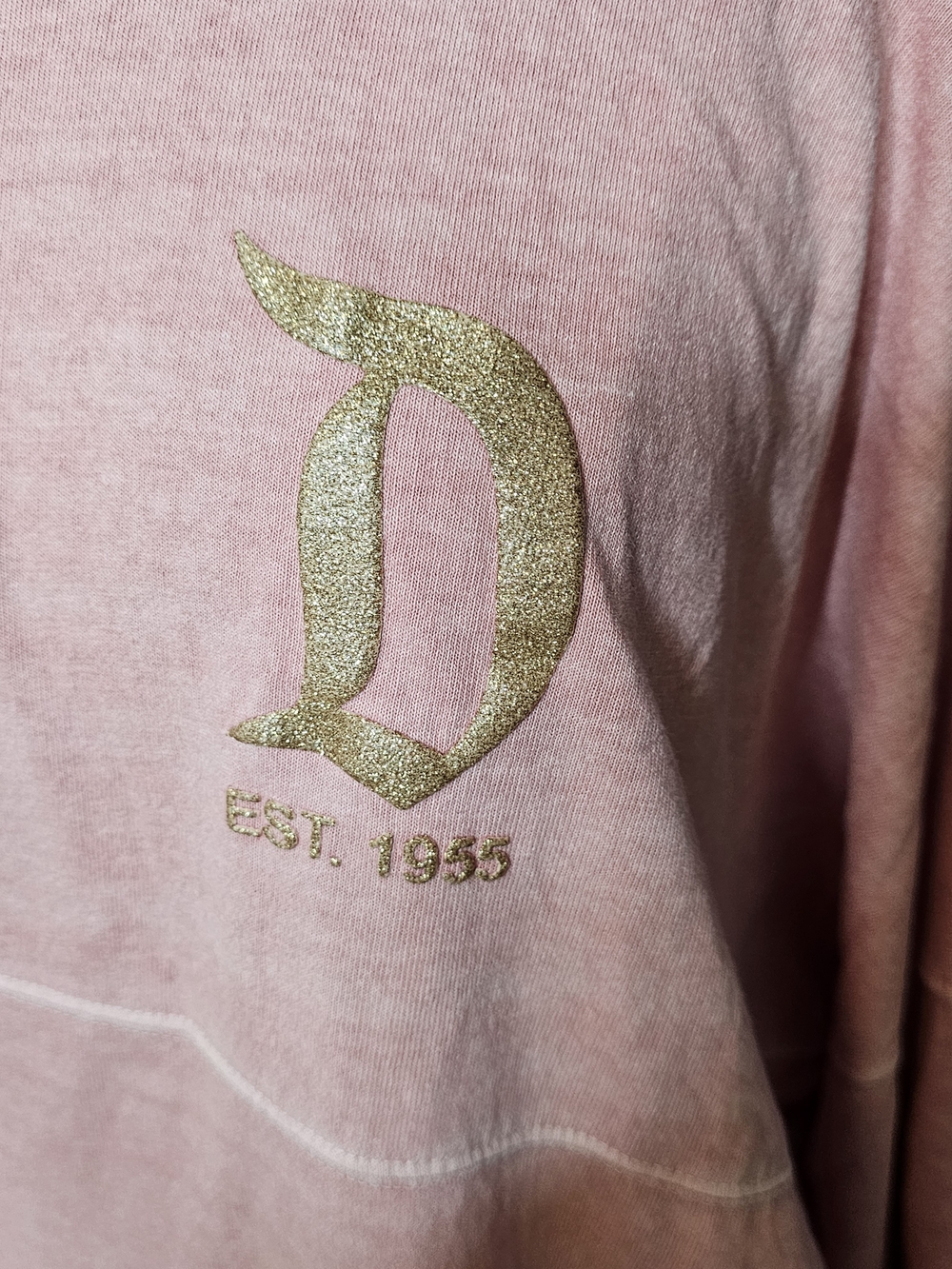 Disney Pink Long Sleeve Tee with Gold D Logo - Picture 2 of 7